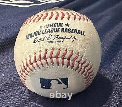 Corey Seager Game Used Hit Single Baseball 7/9/2023 World Series Season Rangers