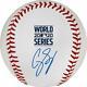 Corey Seager Los Angeles Dodgers Autographed 2020 World Series Logo Baseball