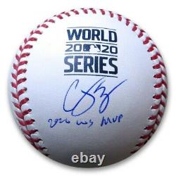 Corey Seager Signed Autographed World Series Baseball 2020 WS MVP Dodgers MLB