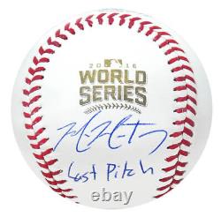 Cubs MIKE MONTGOMERY Signed 2016 World Series Baseball withLast Pitch SCHWARTZ