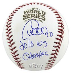 Cubs Willson Contreras 2016 World Series Champs Signed 2016 WS Baseball MLB