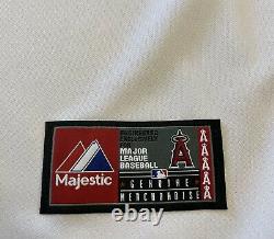 Custom Majestic MLB World Series 2002 Anaheim Angels Troy Glaus Baseball Jersey