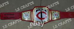 Custom Minnesota Twins World Series Championship Belt Adult Size 2mm Brass