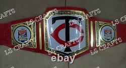 Custom Minnesota Twins World Series Championship Belt Adult Size 2mm Brass