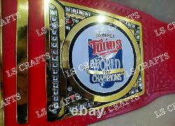 Custom Minnesota Twins World Series Championship Belt Adult Size 2mm Brass