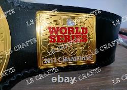 Custom SF Giants World Series Championship Belt Adult Size 2mm Brass