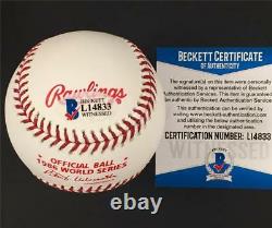 DARRYL STRAWBERRY & DOC GOODEN Signed 1986 World Series Baseball BAS COA Beckett