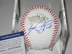 DAVID ORTIZ (Red Sox) Signed 2013 WORLD SERIES Baseball with PSA COA & MVP Inscrip