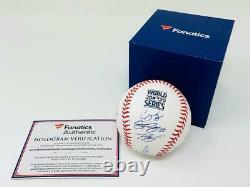 DODGERS Team Autographed Authentic 2020 World Series Baseball FANATICS LE 220