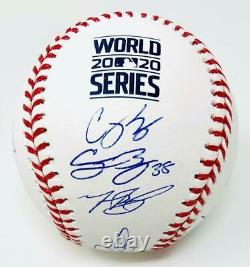DODGERS Team Autographed Authentic 2020 World Series Baseball FANATICS LE 220