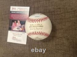 Daniel Murphy Signed 2015 World Series Baseball New York Mets ROMLB JSA