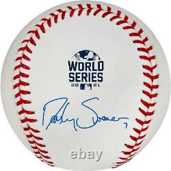 Dansby Swanson Atlanta Braves Autographed 2021 World Series Bound Logo Baseball
