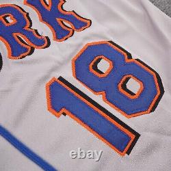 Darryl Strawberry 1986 New York Mets Men's World Series Grey Road Jersey
