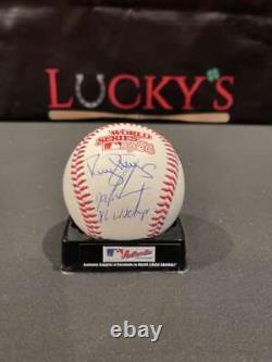 Darryl Strawberry & Doc Godden Signed Auto 1986 World Series Baseball JSA COA