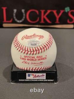 Darryl Strawberry & Doc Godden Signed Auto 1986 World Series Baseball JSA COA