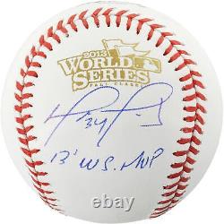 David Ortiz Red Sox Signed World Series Logo Baseball with 2013 WS MVP Insc