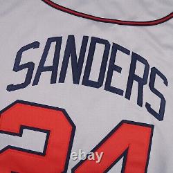 Deion Sanders 1991 Atlanta Braves Grey Road Men's World Series Jersey