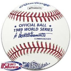 Dennis Eckersley Signed Autographed 1989 World Series Baseball JSA Auth