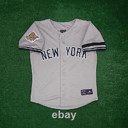 Derek Jeter 1996 New York Yankees Cooperstown Men's Grey World Series Jersey