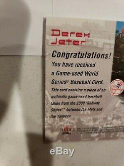 Derek Jeter 2001 Fleer Legacy Jeter Collection World Series Game Used Baseball