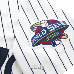 Derek Jeter 2001 New Yankees World Series Home White Jersey Men's(S-3XL)