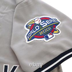 Derek Jeter 2001 New York Yankees Grey World Series Road Jersey Men's (S-3XL)