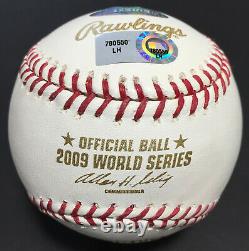 Derek Jeter Signed 2009 World Series Baseball Autograph MLB Holo Steiner COA /27