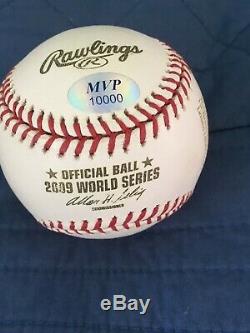 Derek Jeter Signed World Series Baseball Engraved 1st Yankee 3000 Hits 2 Of 2