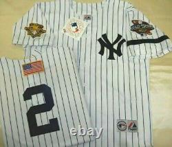 Derek Jeter Yankees Mens Home 2001 World Series Jersey Majestic New W Tags