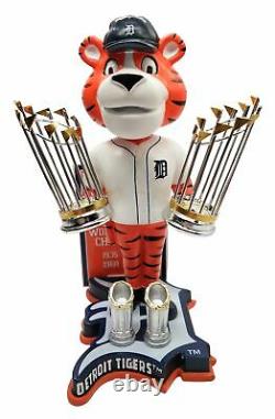 Detroit Tigers Paws Mascot World Series Champions Bobblehead MLB Baseball