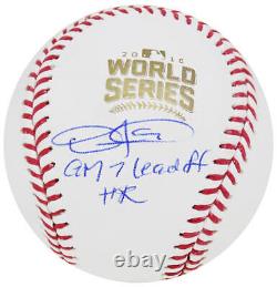Dexter Fowler Signed Rawlings 2016 World Series Baseball withGm 7 HR- (SS COA)