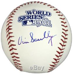 Dodgers Vin Scully Signed 1981 World Series Logo Oml Baseball BAS Witnessed