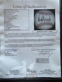 Donald Trump Signed Baseball 2021 World Series ROMLB JSA Auth
