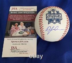 Dylan Crews Signed 2023 College World Series Baseball LSU Tigers Auto JSA Rare