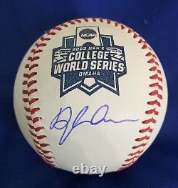 Dylan Crews Signed 2023 College World Series Baseball LSU Tigers Auto JSA Rare