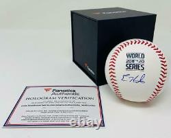 ENRIQUE HERNANDEZ Autographed Dodgers 2020 World Series Baseball FANATICS