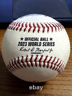 ERIC NADEL 8 SIGNED AUTOGRAPHED 2023 WORLD SERIES BASEBALL! Rangers! HOF