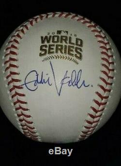 Eddie Vedder Signed 2016 World Series Baseball Cubs Champions Pearl Jam