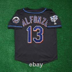 Edgar Alfonzo New York Mets 2000 World Series Alt Black Jersey Men's (M-2XL)
