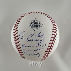 Eric Nadel Signed Rawlings Official 2023 World Series Baseball Beckett BAS Insc