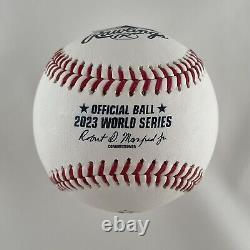 Eric Nadel Signed Rawlings Official 2023 World Series Baseball Beckett BAS Insc