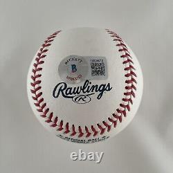 Eric Nadel Signed Rawlings Official 2023 World Series Baseball Beckett BAS Insc