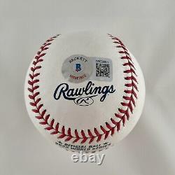 Eric Nadel Signed Rawlings Official 2023 World Series Baseball Beckett BAS Insc