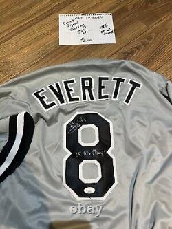 Everett #8 Chicago 2005 World Series MLB Champ! Autographed JSA Auth