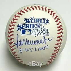 Fernando Valenzuela Signed 1981 World Series Baseball 81 WS Champs PSA 8A59005
