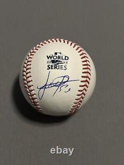 Framber Valdez Signed 2022 World Series Baseball Autographed WS Ball Astros
