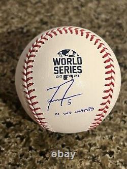 Freddie Freeman Autograph 2021 World Series Baseball, Fanatics, withInscription