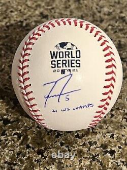 Freddie Freeman Autograph 2021 World Series Baseball, Fanatics, withInscription