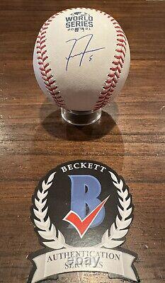 Freddie Freeman Autographed 2021 World Series Baseball Braves Dodgers Beckett A