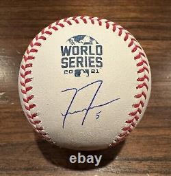 Freddie Freeman Autographed 2021 World Series Baseball Braves Dodgers Beckett A